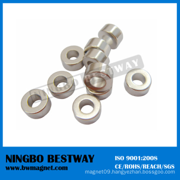 N35 Large NdFeB Ring Magnet Nicuni Coating